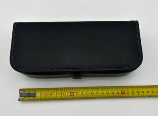 Joyero de viaje para hombre, negro y gris