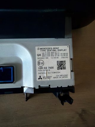 Pantalla Mercedes Clase C / GLC Original