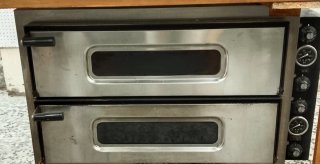Horno de pizza doble acero inoxidable