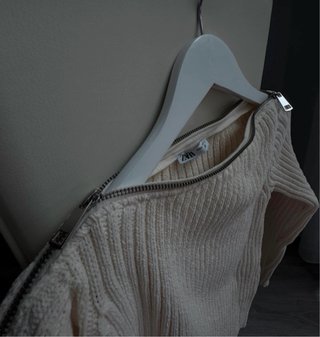 Jersey cremallera blanco