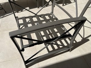4 Sillas Exterior con Cojín Beige revajado