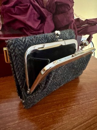 Portafoglio Borsellino  Harris Tweed Herringbone