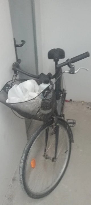 Bicicleta de marcha con accesorios