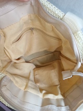 Bolso de rafia beige