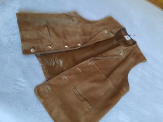 Chaleco piel Alpenland vintage