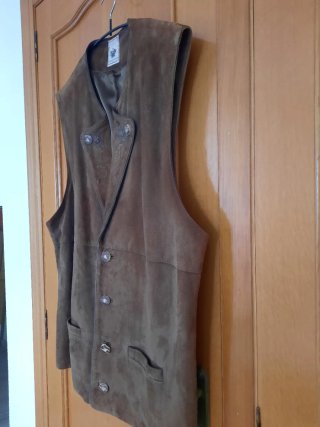 Chaleco piel Alpenland vintage