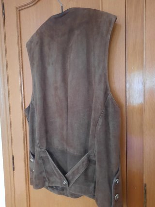 Chaleco piel Alpenland vintage