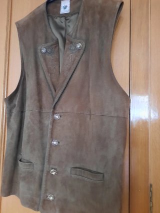 Chaleco piel Alpenland vintage