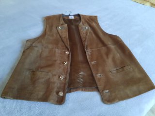 Chaleco piel Alpenland vintage