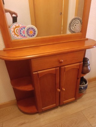 Mueble recibidor pino macizo
