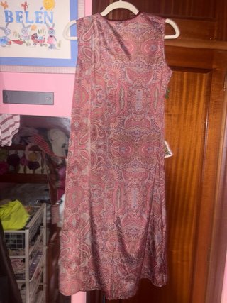 Chaqueta larga estampada paisley
