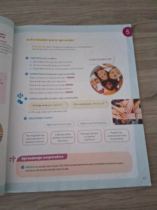 Libro de texto religion
