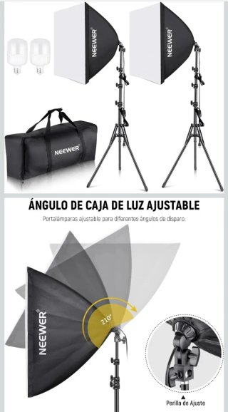 Kit Iluminación Neewer Softbox Trípode