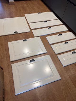 Puertas Cocina Ikea. Modelo Bodbyn, Blanco Hueso.