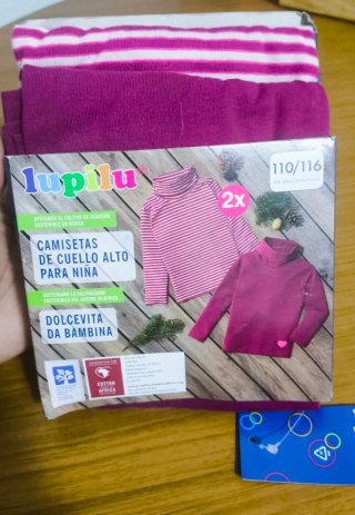 Lote 2 Camisetas Cuello Alto Niña Lupilu