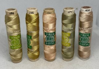 Lote 5 hilos Torzal Rayón Sansón
