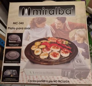 Plato Asar Hornillo Gas Camping Miralba MC-345