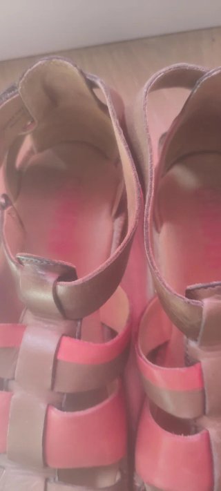 Sandalias Camper Talla 39 Marrón y Rojo
