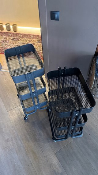 Estantería Carrito IKEA Negra/Gris 2 unidades 40€