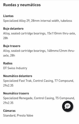 Ruedas Specialized 29 con cubiertas y discos