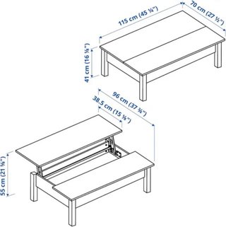 Mesa de centro de madera blanca Ikea