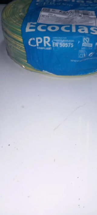 Rollo Hilo eléctrico1.5mm Amarillo Verde Libre Hal