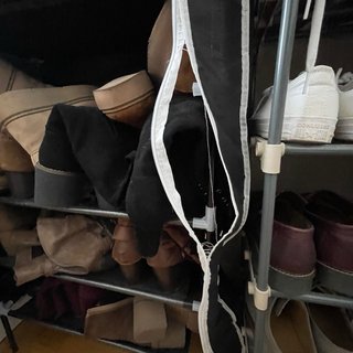 Zapatero Organizador Plástico Negro y Marrón