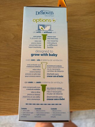4 Biberones Dr. Brown's Anti-colic 330ml y tetinas