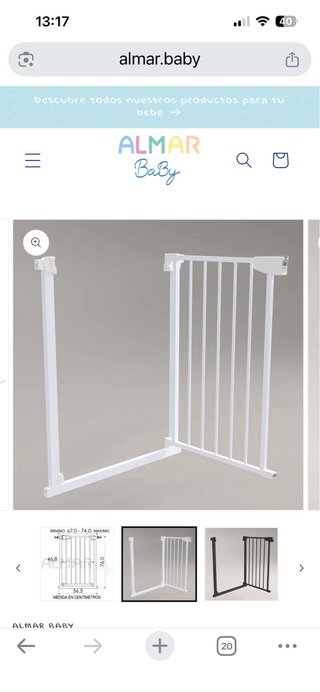 ALMAR Baby Barrera de seguridad 67 a 74 cm