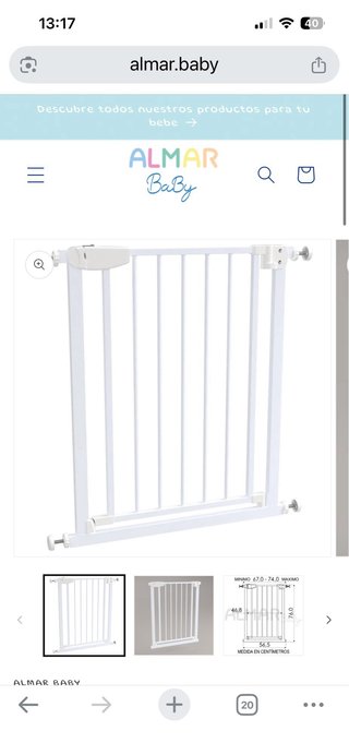 ALMAR Baby Barrera de seguridad 67 a 74 cm