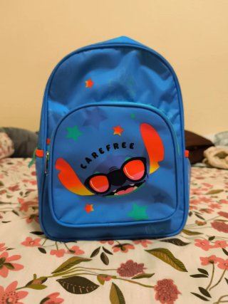 Mochila Infantil Carefree Stitch Azul