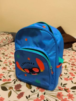 Mochila Infantil Carefree Stitch Azul