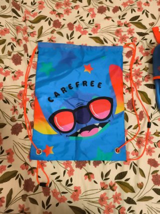 Mochila Infantil Carefree Stitch Azul