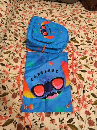 Mochila Infantil Carefree Stitch Azul
