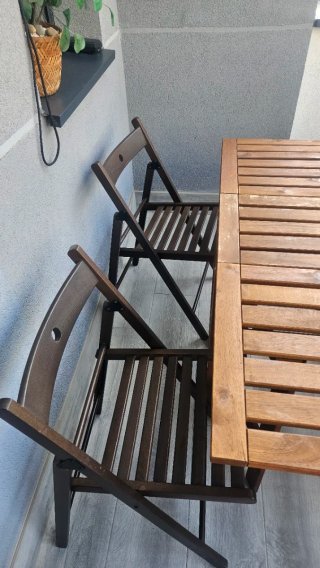 Mesa y 4 Sillas Plegables Exterior Ikea