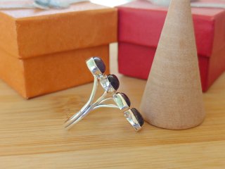 Anillo Plata Ajustable con Amatista