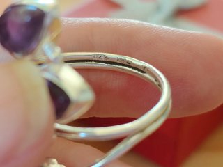 Anillo Plata Ajustable con Amatista
