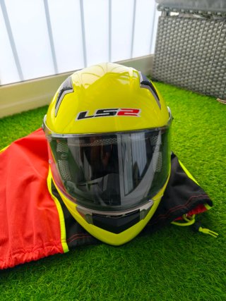 Casco Moto Integral LS2 Amarillo
