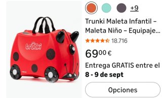 Maleta infantil Trunki ladybug