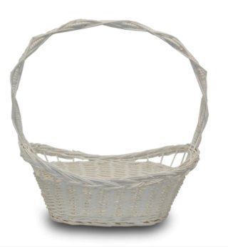 Cesta Mimbre Grande Blanca 55cm