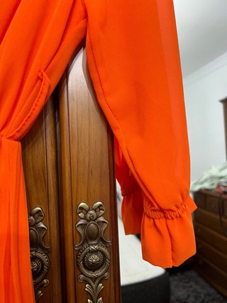 Vestido naranja largo