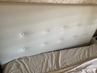 Cabezal de cama matrimonial polipiel blanco