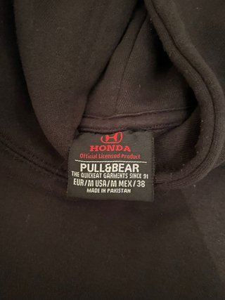 Sudadera Honda Civic Type R Pull&Bear Negra