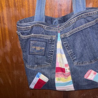Bolso de mano Liz Claiborne vaquero patchwork