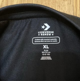 Camiseta Converse All Star Negra XL niño