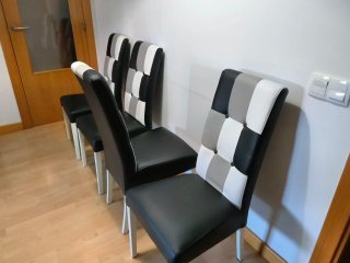 Juego de 4 Sillas Comedor Patchwork super cómodas