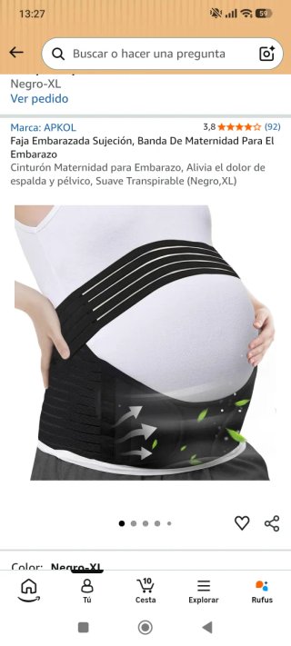 Faja Maternidad APKOL Talla XL Negra