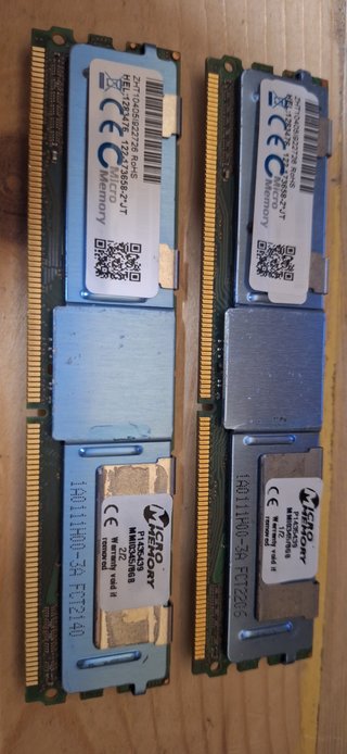 2x 4GB DDR2 RAM Micro Memory
