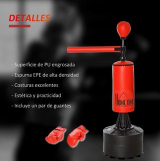 Saco de Boxeo de Pie con Bola de Velocidad