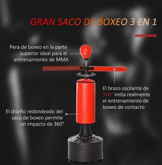 Saco de Boxeo de Pie con Bola de Velocidad